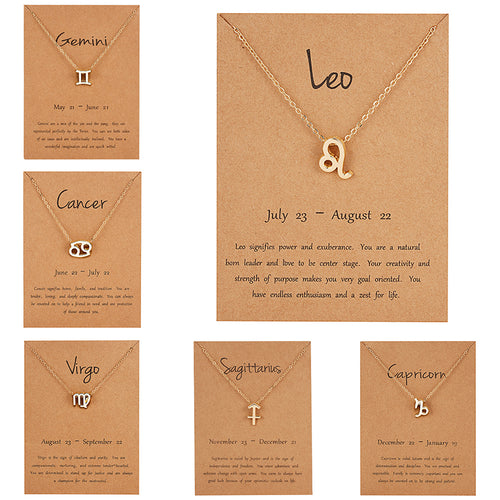 Zodiac Sign Pendant Necklace