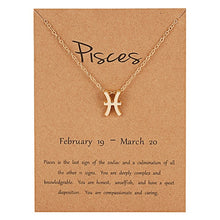 Load image into Gallery viewer, Zodiac Sign Pendant Necklace